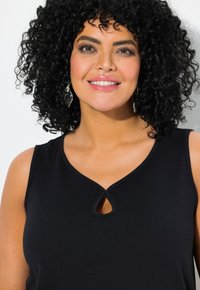 Ulla Popken KEYHOLE CUTOUT SWEETHEART NECKLINE - Top - black