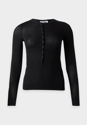 Weekday, HENNY HENLEY - Μπλούζα με μακριά μανίκια - black