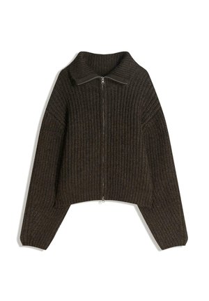 ZIPPED - Gilet - dark brown