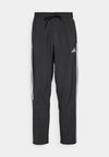 ESSENTIALS 3-STRIPES STANFORD OPEN HEM - Träningsbyxor - black/white