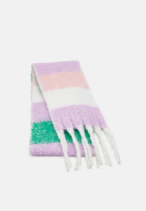 Scarf - green/lilac/white