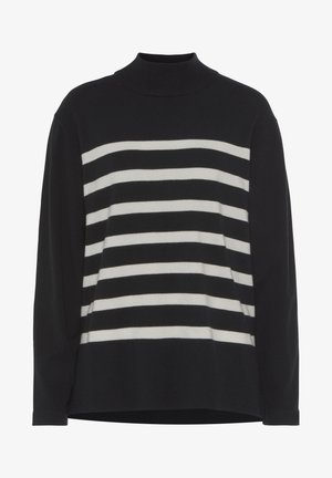 LASCANA ROLLKRAGEN - Strickpullover - schwarz creme