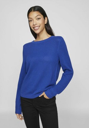 VILA VIDALO O NECK - Strickpullover - mazarine blue