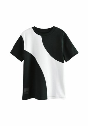 BLOCK SHORT SLEEVE - Trükipildiga T-särk - black white wave