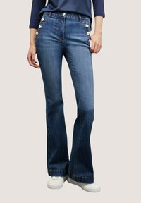 Motivi CON BOTTONI - Jean flare - blu