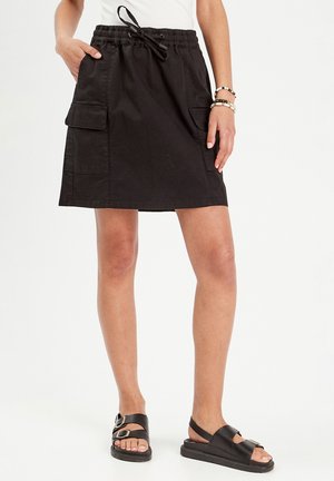 MIT SCHLUPF TAILLE - Gonna a campana - noir