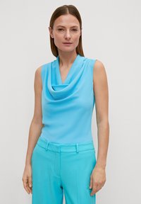 comma MIT WASSERFALL-AUSSCHNITT - Top - türkis
