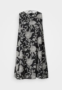 TRAPEZE TEXTURE SHORT DRESS - Dnevna obleka - black