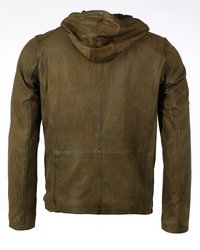 Maze Lederjacke - olive