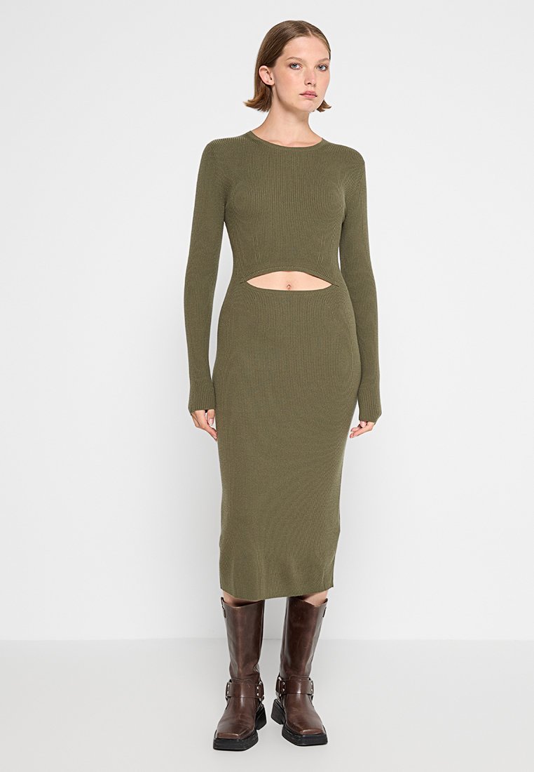 Diesel Gebreide jurk kaki