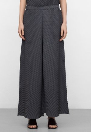 CRINKLE WIDE - Pantalon classique - gunmetal grey