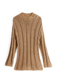 TAPE YARN MOCK - Jumper - safari