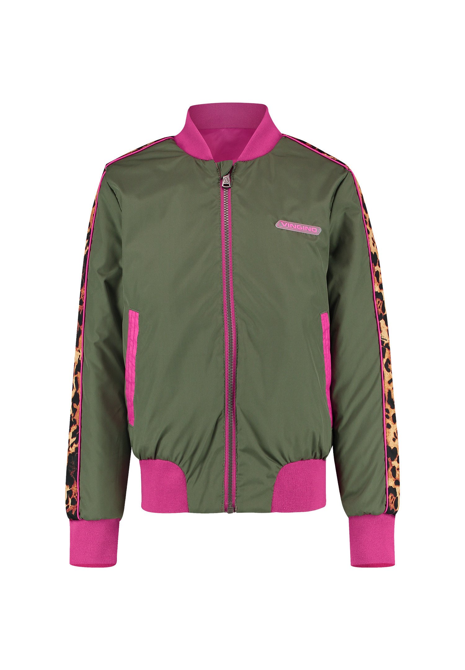 bright pink bomber jacket