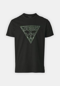 Guess TRIANGLE  - T-shirt med print - jet black