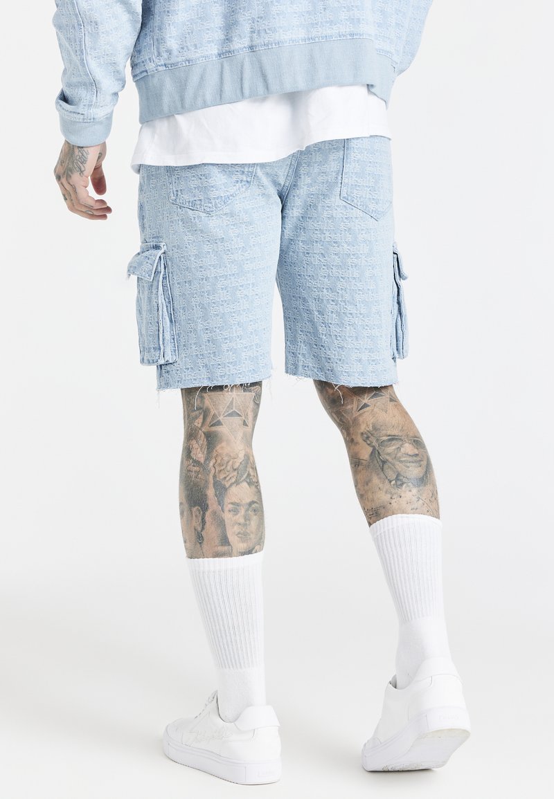 Herren Skinny Fit | SIKSILK Jeans Shorts light blue/hellblau - VA71497 Herren Skinny Fit | SIKSILK Jeans Shorts light blue/hellblau - VA71497