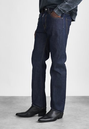 Tiesaus kirpimo džinsai - navy blue