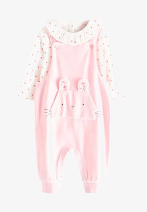 SET - Kombinezonas - baby pink character bunny