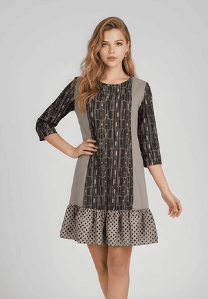 COMBINADO ESTAMPADO - Vestido informal - black