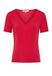 Morgan SHORT-SLEEVED WITH V-NECK - T-Shirt basic - rouge moyen