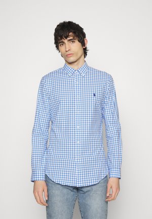 SLIM FIT PLAID SHIRT - Chemise - blue/white