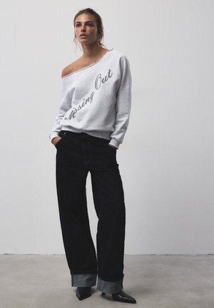 PULL&BEAR, ASYMMETRIC GRAPHIC - SWEATSHIRT - Sweatshirt - light grey