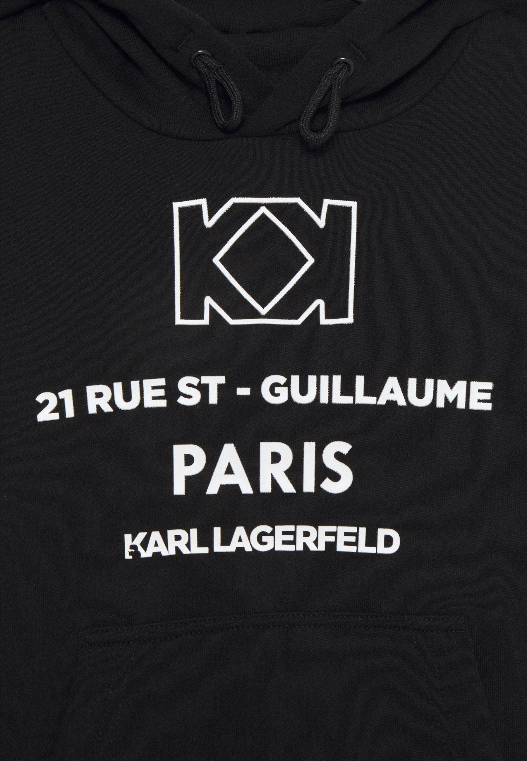 KARL LAGERFELD HOODED Sweatshirt black Zalando.at KARL LAGERFELD Sweatshirt mit Logo Applikation in Grau