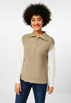 MIT TROYERKRAGEN - Jumper - beige