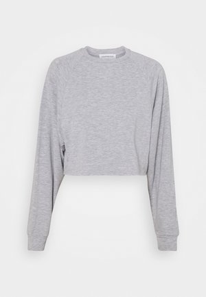 BASIC - Raw hem - Felpa - mottled light grey