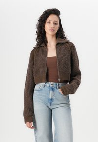 Replay CROPPED ZIP - Adīta jaka - wood
