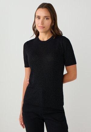 REGULAR FIT CREW NECK - T-Shirt basic - black