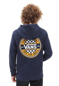 Vans CIRCLED CHECKER PO - Felpa con cappuccio - dark blue