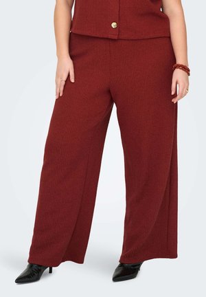 ONLY Carmakoma MIT WEITEM BEINSCHNITT CARVICKI FLARED  - Hlače - spiced apple