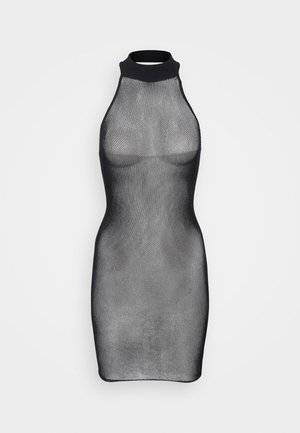 THE GLISTEN BOXED COVERED DRESS - Öösärk - black