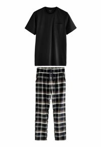 Next SHORT SLEEVE  SET - REGULAR FIT - Nattplagg set - black brown