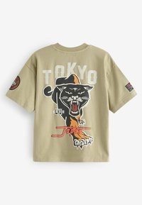 Next RELAXED FIT SHORT SLEEVE GRAPHIC STANDARD - T-shirts print - tan brown back print