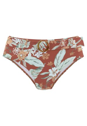 Sunseeker HIGHWAIST - Bikini-Hose - rostrot bedruckt