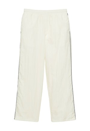 PULL&BEAR, LIGHTWEIGHT WITH CONTRAST STITCHING - TRACKSUIT BOTTOMS - Træningsbukser - white