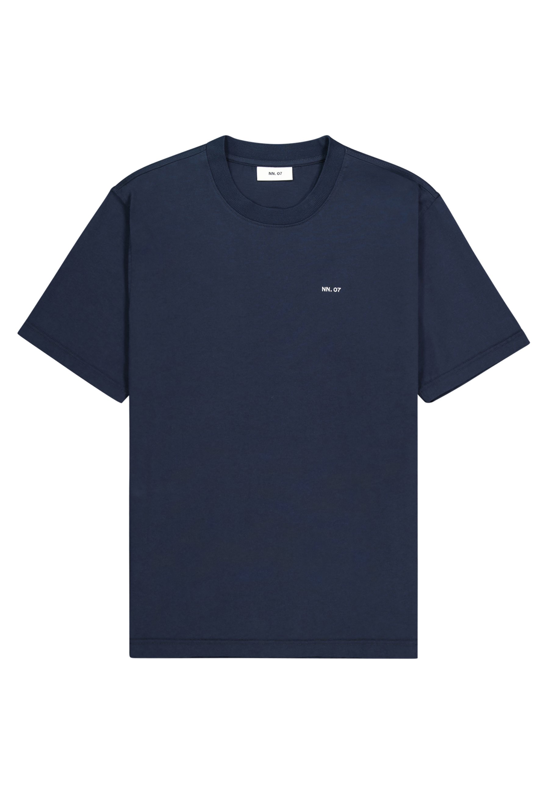 Tシャツ・カットソー NN.07 T-shirts Blue NN07 Adam Pima Crew Neck T-Shirt Navy Blue at CareOfCarl.com