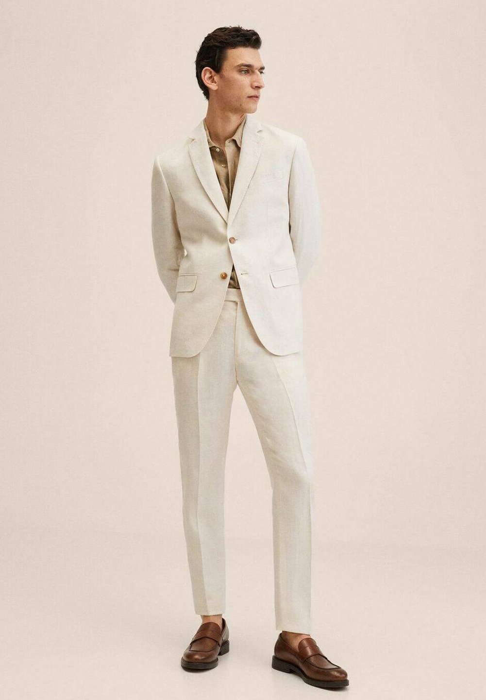 Mango FLORIDA - Pantaloni eleganti - beige - Zalando.it