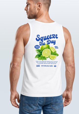 Neverless, TANKTOP HERREN MIT GRAFIK-PRINT - SQUEEZE THE DAY - TRÄGERSHIRT - Top - weiß