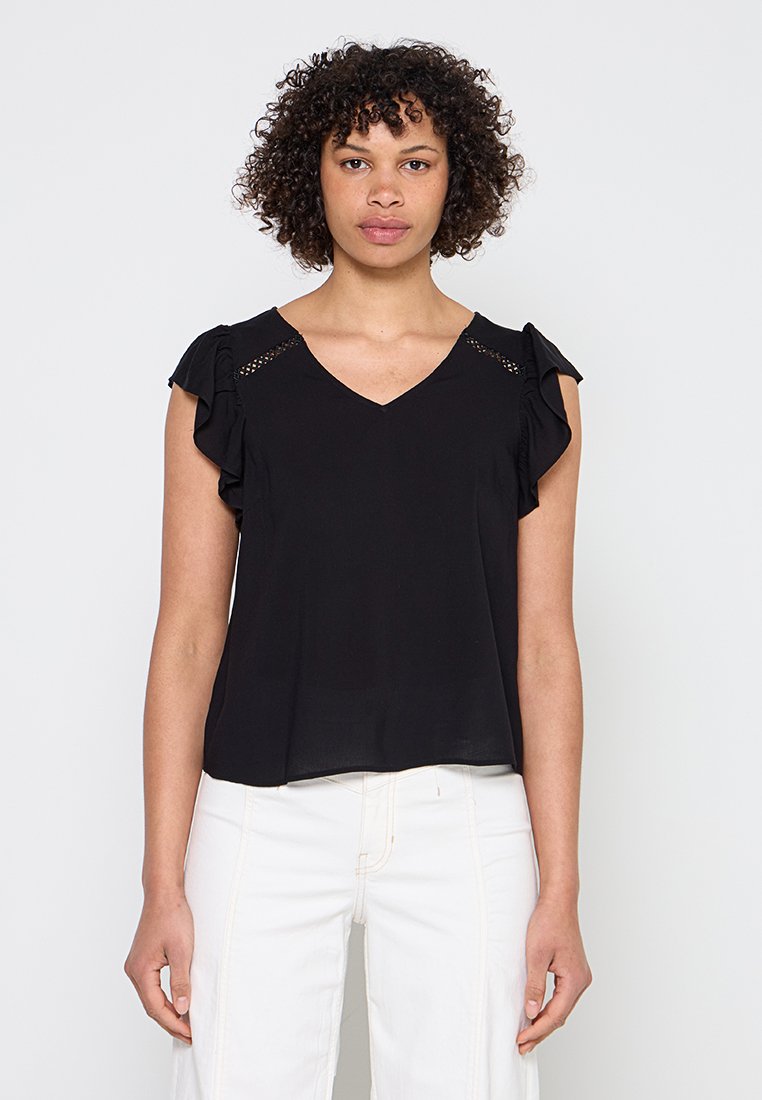 Vero Moda Petite Blouse zwart denim/blackdenim Vero Moda Petite Blouse zwart denim/blackdenim