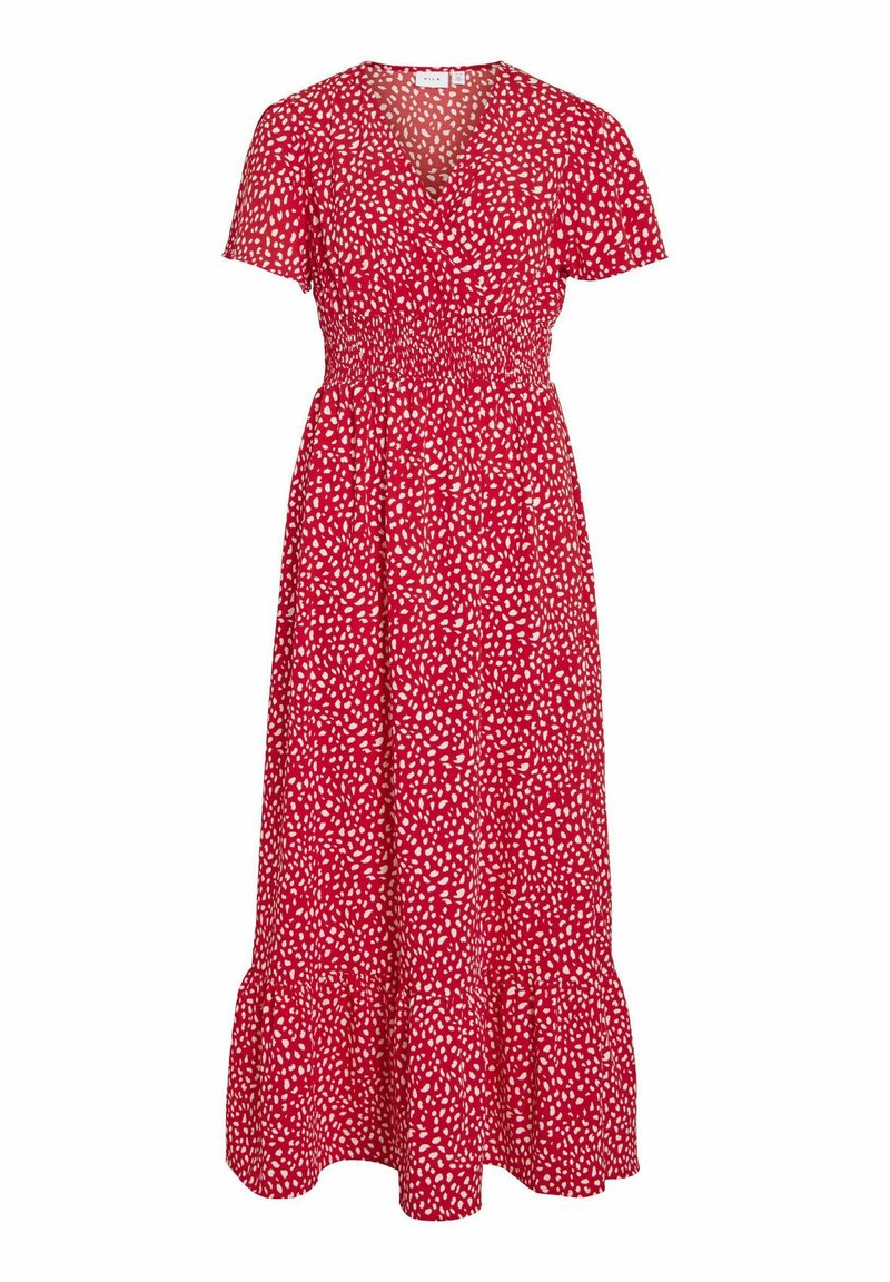 Vila Maxi-jurk rood gemêleerd