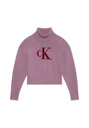 Calvin Klein Jeans, LS LOGO TNECK PULLOVER - Πουλόβερ - dusky orchid