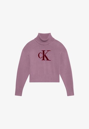 Calvin Klein Jeans, LS LOGO TNECK PULLOVER - Πουλόβερ - dusky orchid