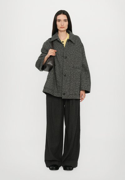 CLOSED Palton scurt - grey heather