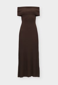 HARRO PLEATED KNIT DRESS - Φόρεμα-πουλόβερ - chocolate