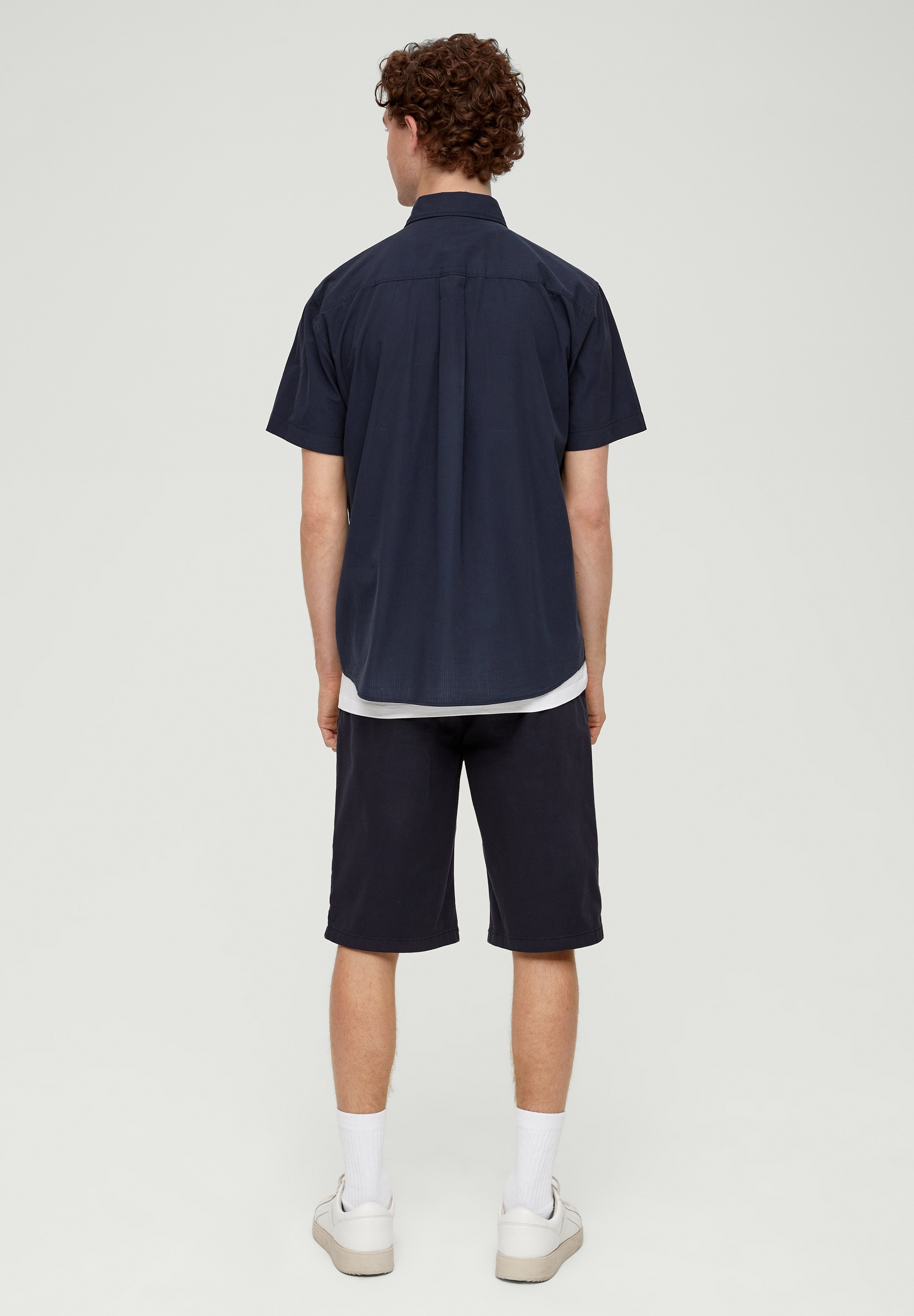 S.Oliver Herren Hemd Kurzarm Aus Leinenmix – Lässiges Denimhemd Für Den Casual-Look