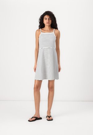ONLDEMI DRESS - Day dress - cloud dancer/navy blazer