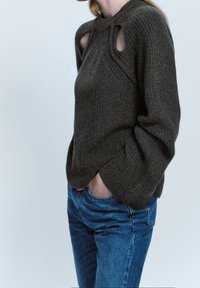 Massimo Dutti Stickad tröja - grey denim