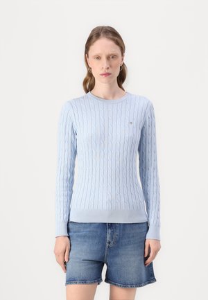 STRETCH C NECK - Maglione - fresh blue